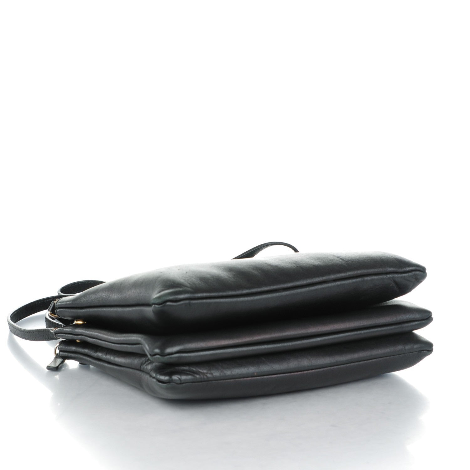 Celine Lambskin Large Trio Crossbody Bag Black 4 of 8