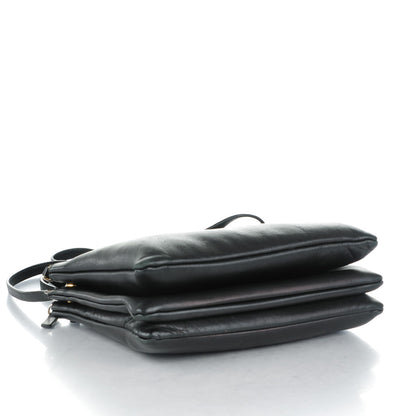 Celine Lambskin Large Trio Crossbody Bag Black 4 of 8