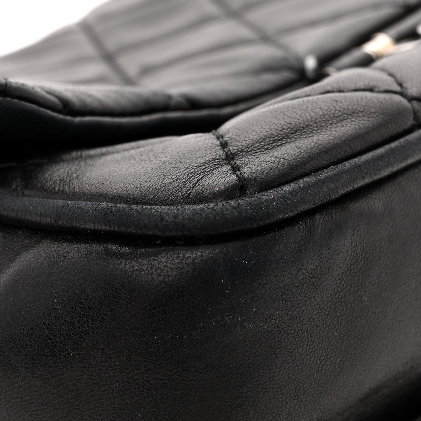 Lambskin Quilted Jumbo Icons Secret Label Flap Black