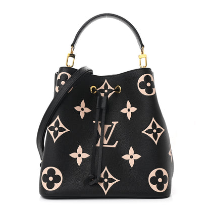 Louis Vuitton Empreinte Monogram Giant Neonoe MM Black Beige 1 of 12