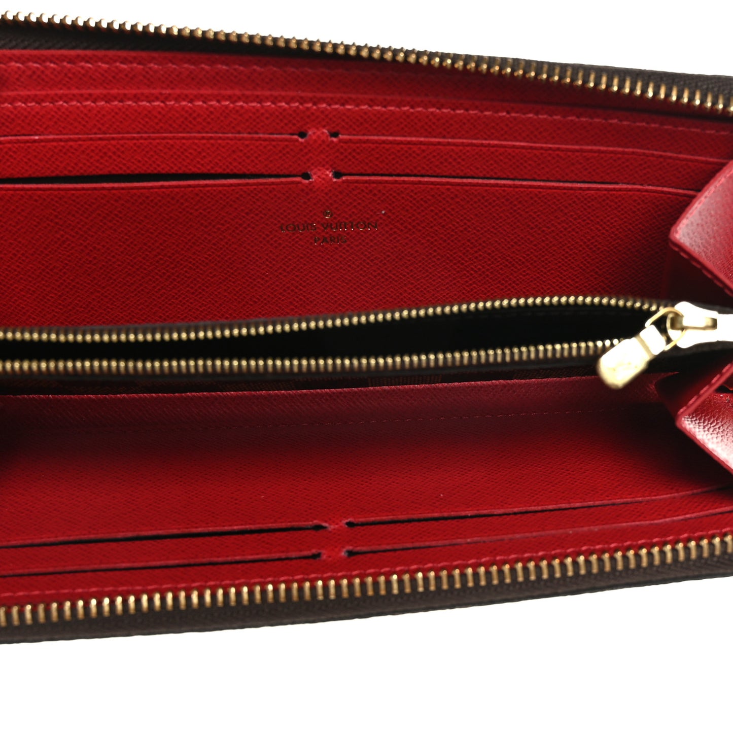 Damier Ebene Clemence Wallet Cherry