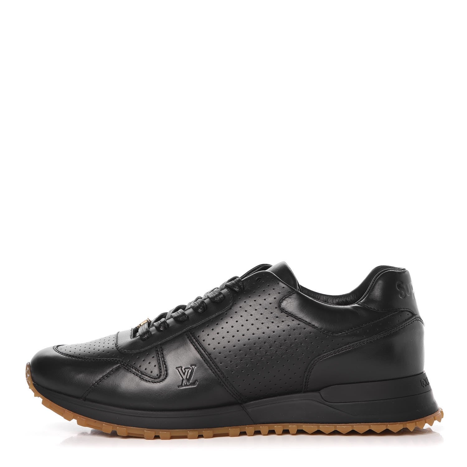 Louis Vuitton X SUPREME Calfskin Run Away Sneakers 7.5 Black 1 of 10