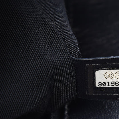 Chanel Shiny Goatskin Quilted Maxi 19 Flap Navy Blue 6 of 11