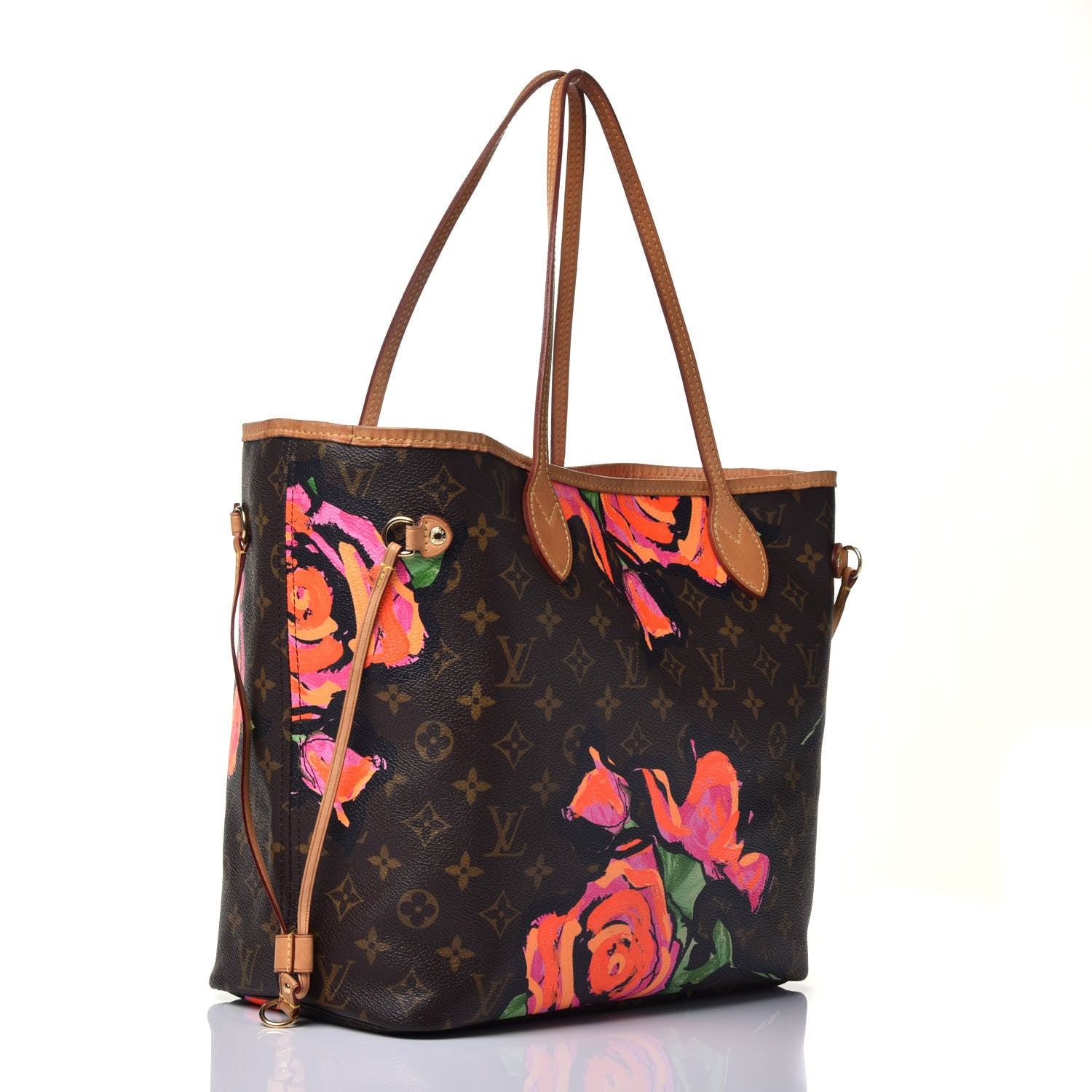 Louis Vuitton Monogram Roses Neverfull MM 3 of 9