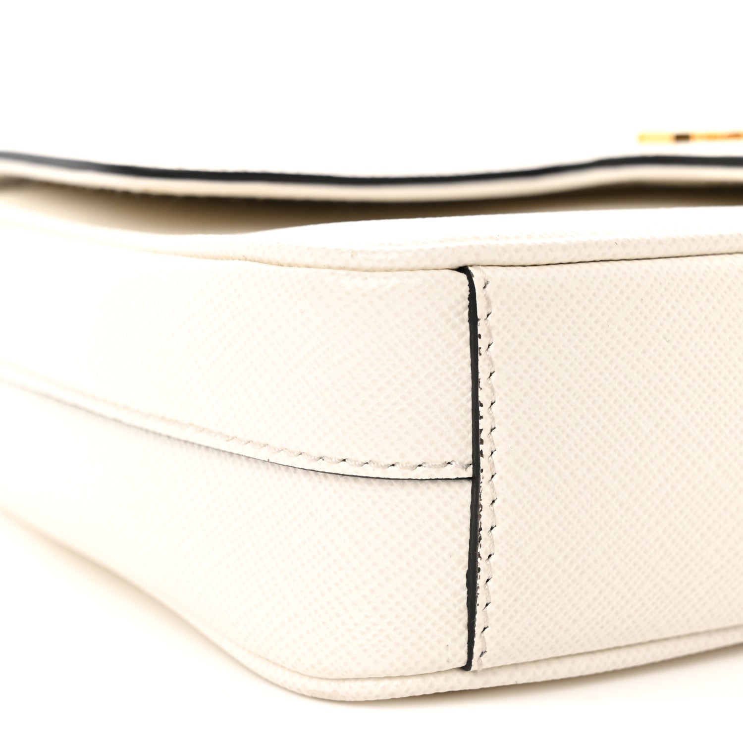 Prada Saffiano Flap Shoulder Bag Talco 8 of 9