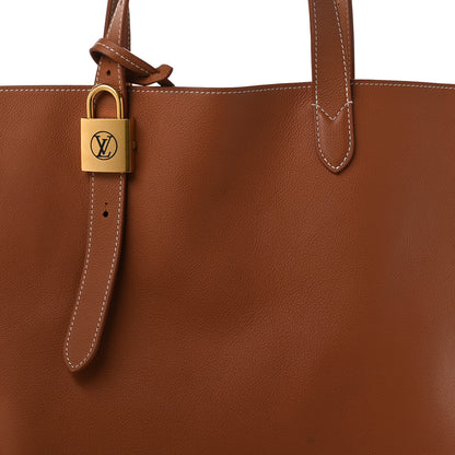 Louis Vuitton Grained Calfskin Low Key Cabas MM Cognac 7 of 9