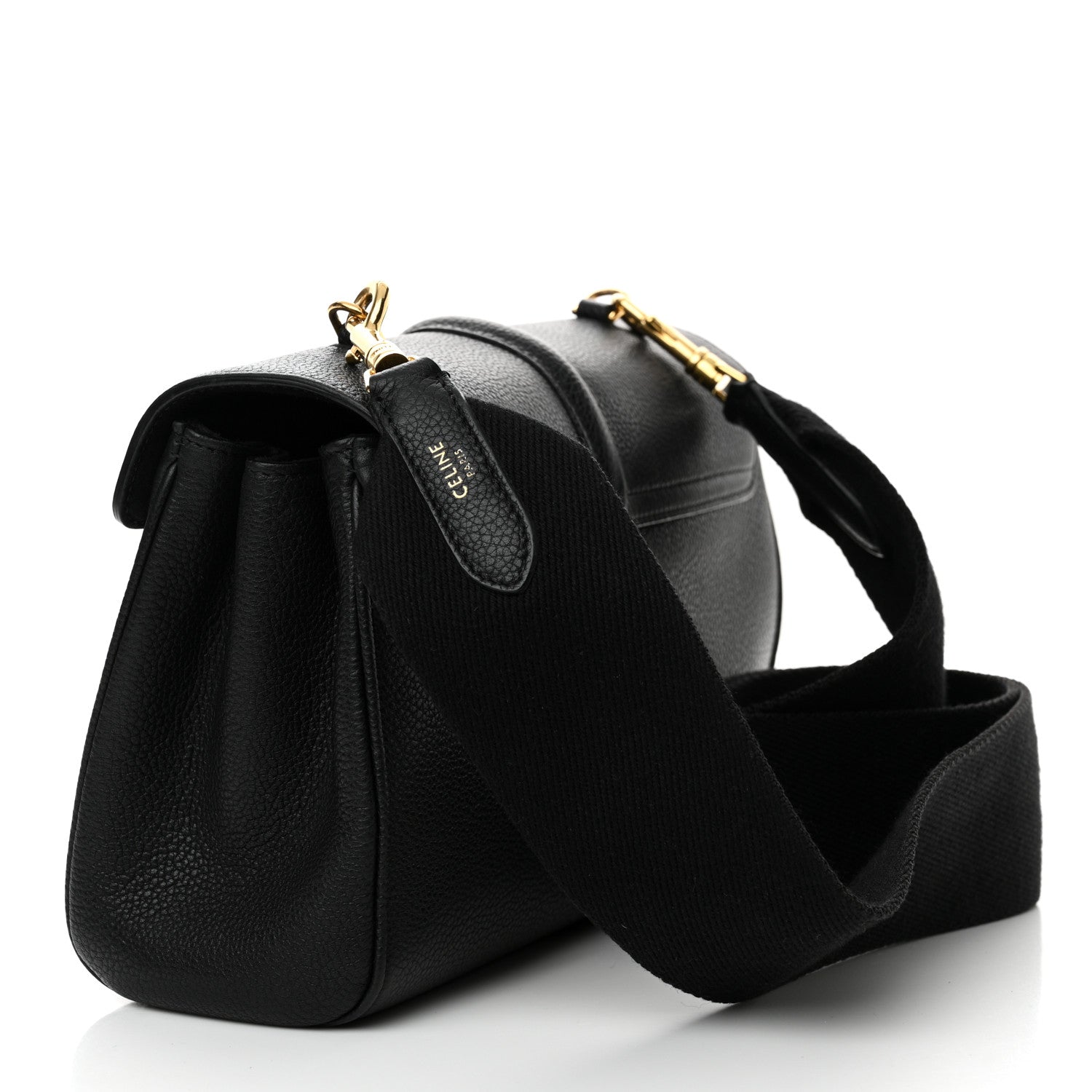 Celine Grained Calfskin Teen Soft 16 Shoulder Bag Black 3 of 13