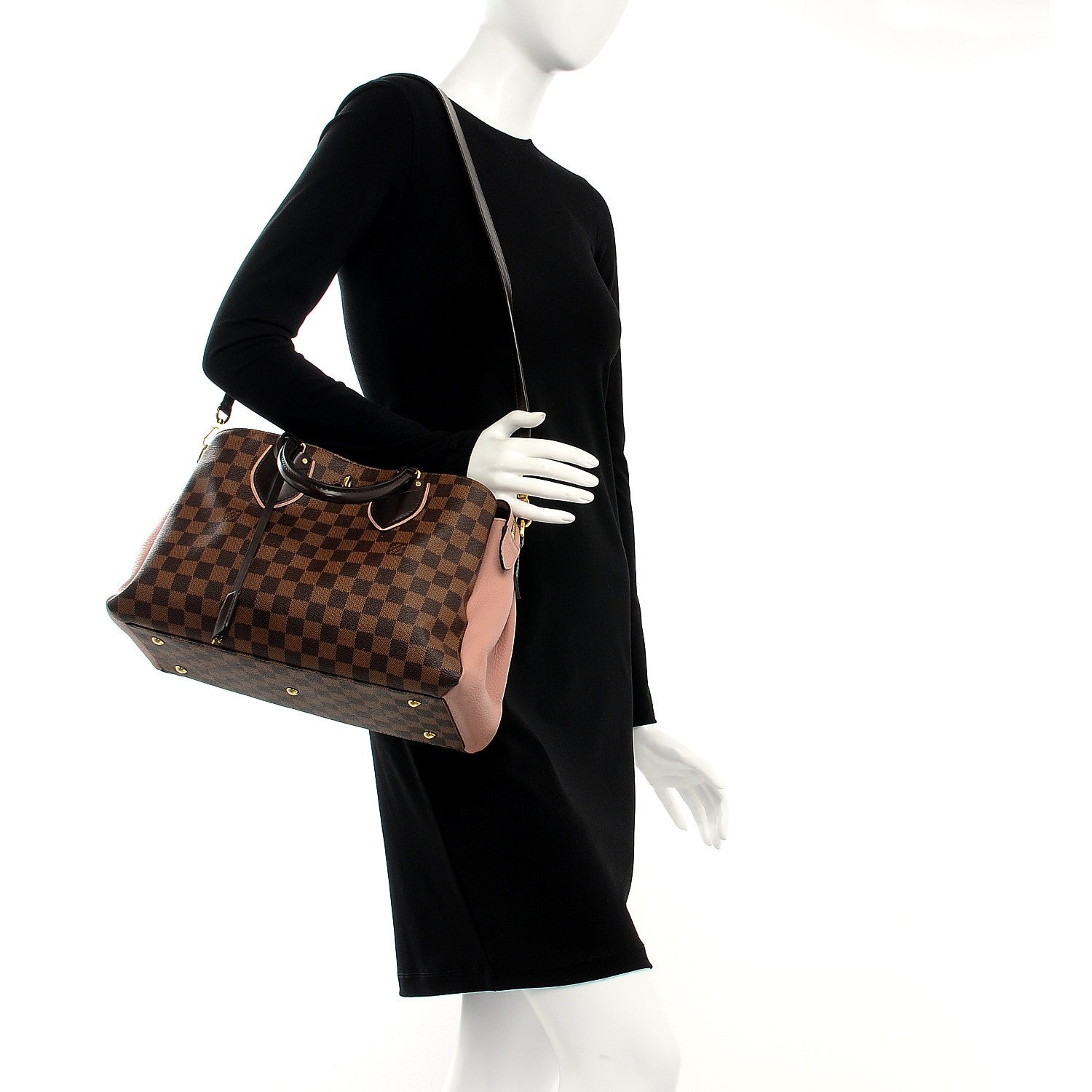 Louis Vuitton Cuir Taurillon Damier Ebene Normandy Magnolia 2 of 9