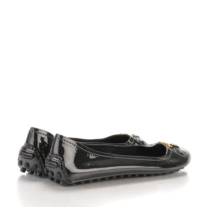 Louis Vuitton Patent Calfskin Oxford Ballerina Flats 42 Navy 4 of 7
