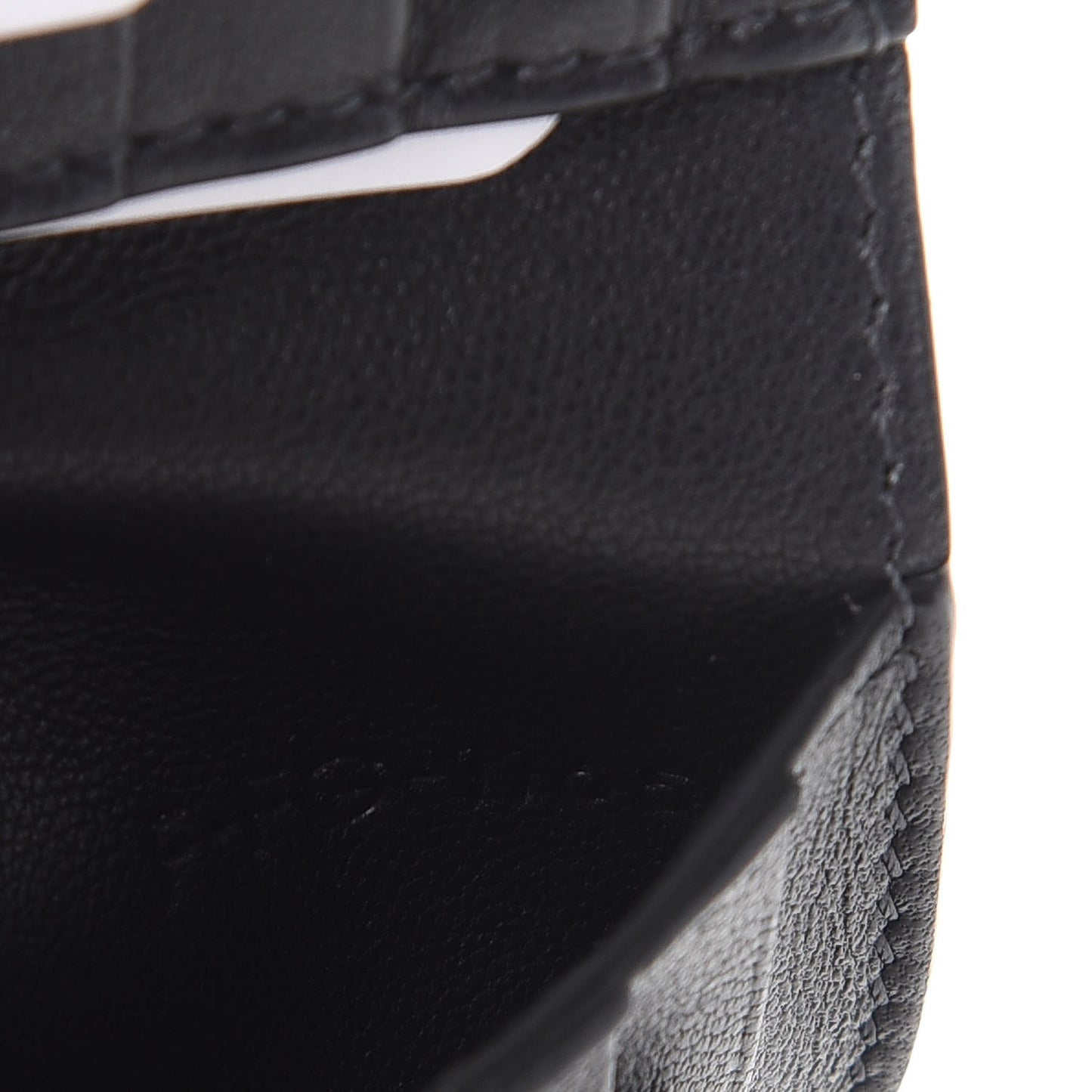 Grained Calfskin Bi-Fold Wallet Black