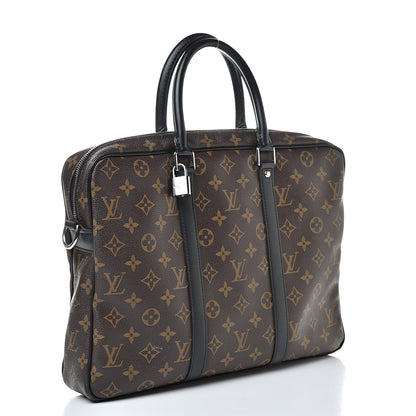 Louis Vuitton Monogram Macassar Porte-Documents Voyage PM 3 of 15