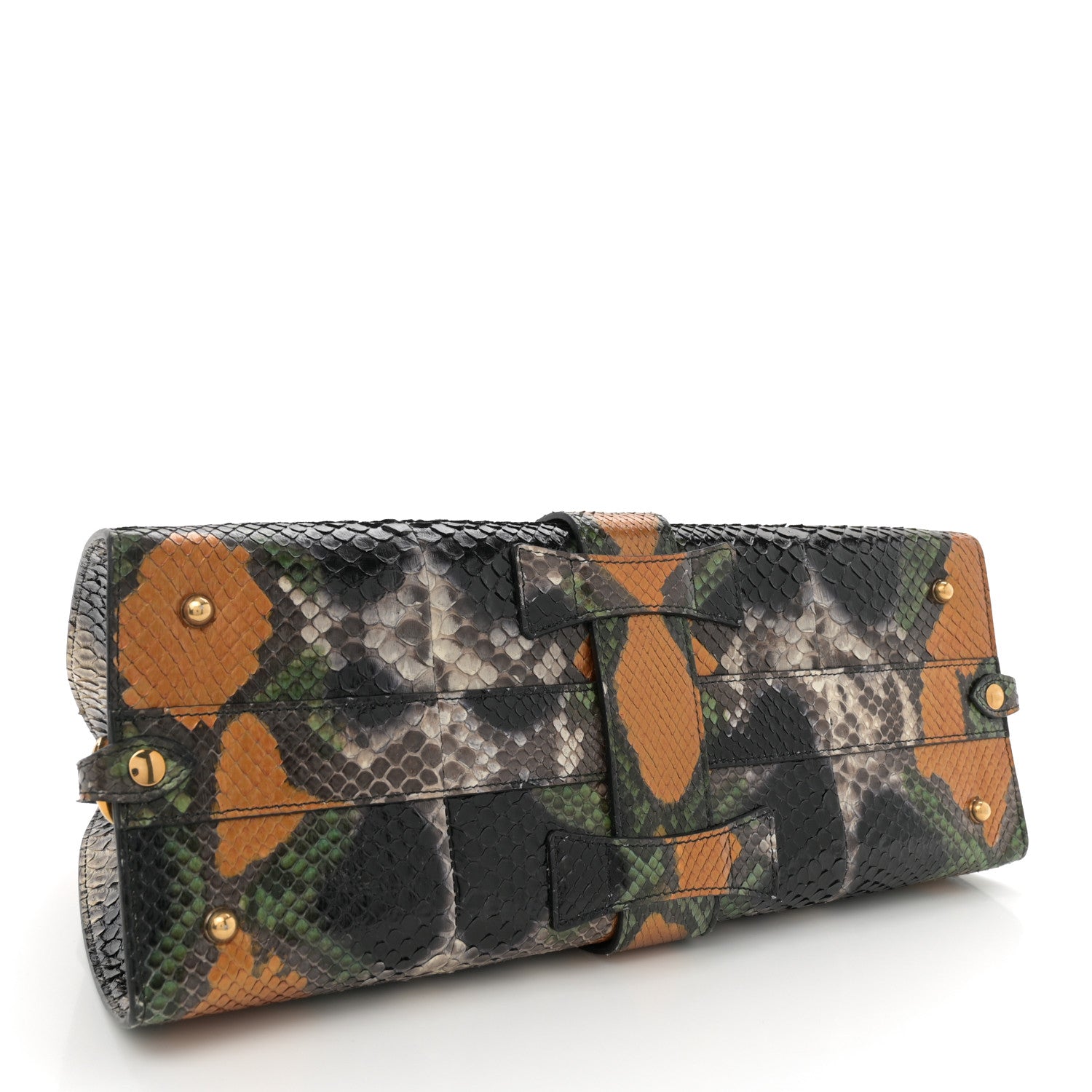 Gucci Snakeskin Stirrup Medium Top Handle Bag Multicolor 4 of 12