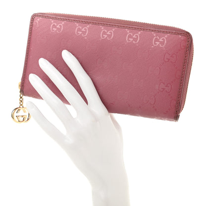 Gucci Imprime Monogram GG Pierce Zip Around Wallet Vintage Rose 2 of 14