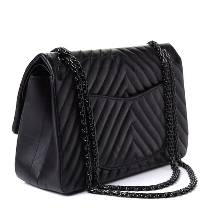 Chanel Aged Calfskin Chevron Quilted 2.55 Reissue 226 So Black 2 of 10