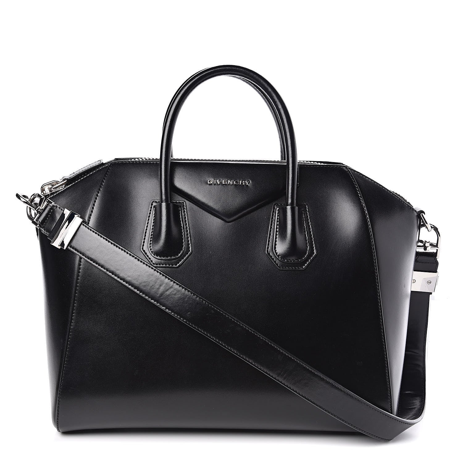 Givenchy Shiny Lord Calfskin Medium Antigona Black 1 of 11