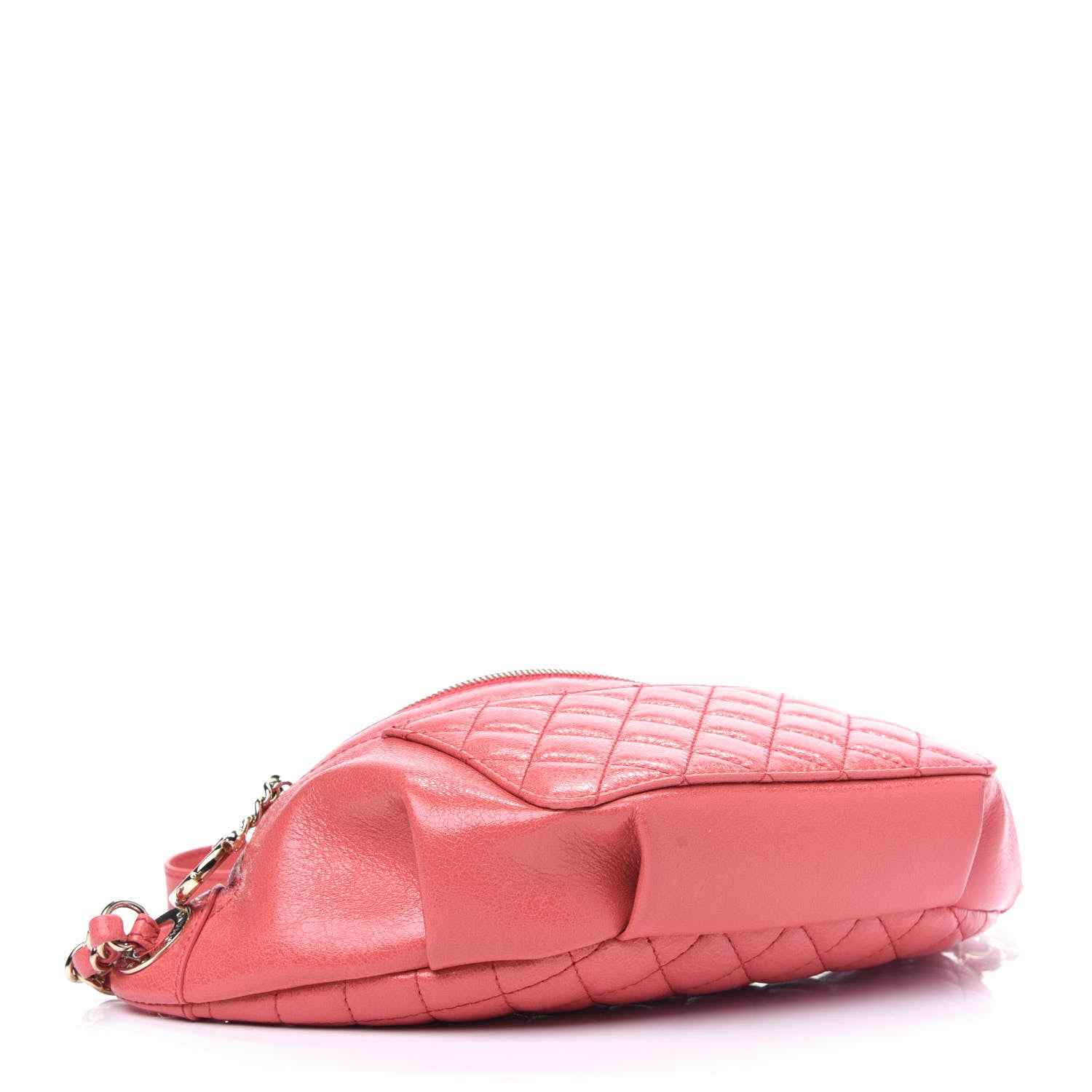 Chanel Crumpled Glazed Lambskin Quilted Waist Bag Fanny Pack Pink 3 of 12