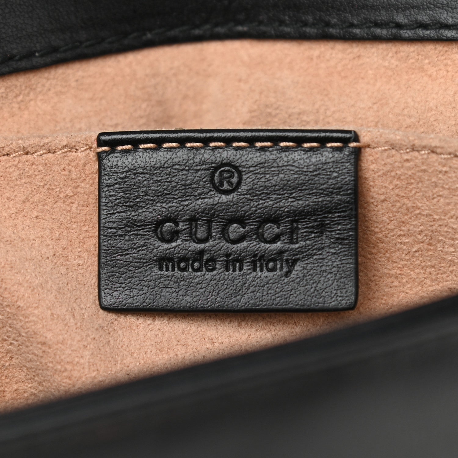 Gucci Calfskin Matelasse Mini GG Marmont Shoulder Bag Black 6 of 10