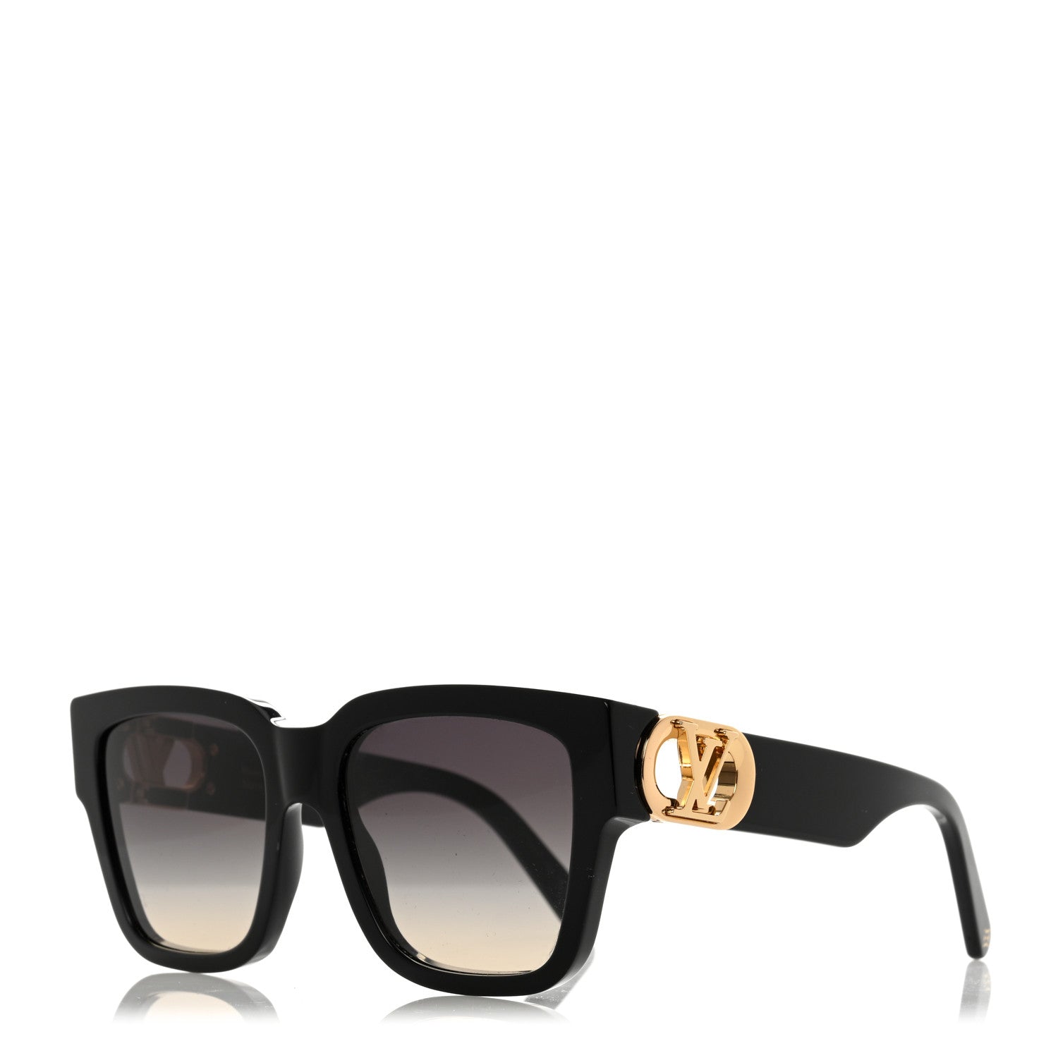 Louis Vuitton Acetate LV Link PM Square Sunglasses Z1566W Black 1 of 9