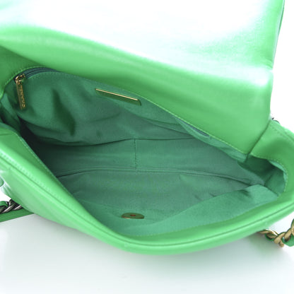 Chanel Lambskin Quilted Large 19 Flap Green 4 of 10