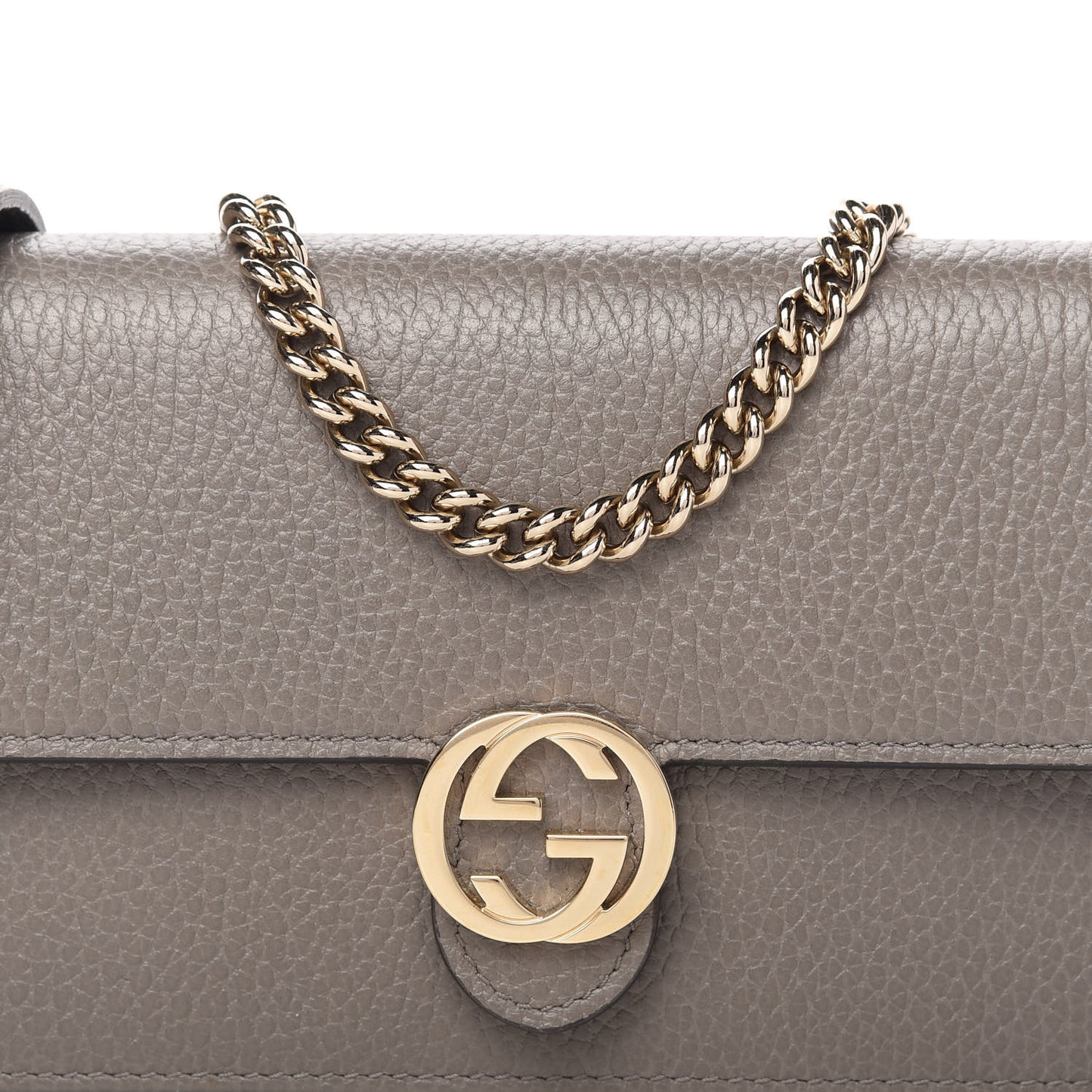 Dollar Calfskin Interlocking G Chain Wallet Loess