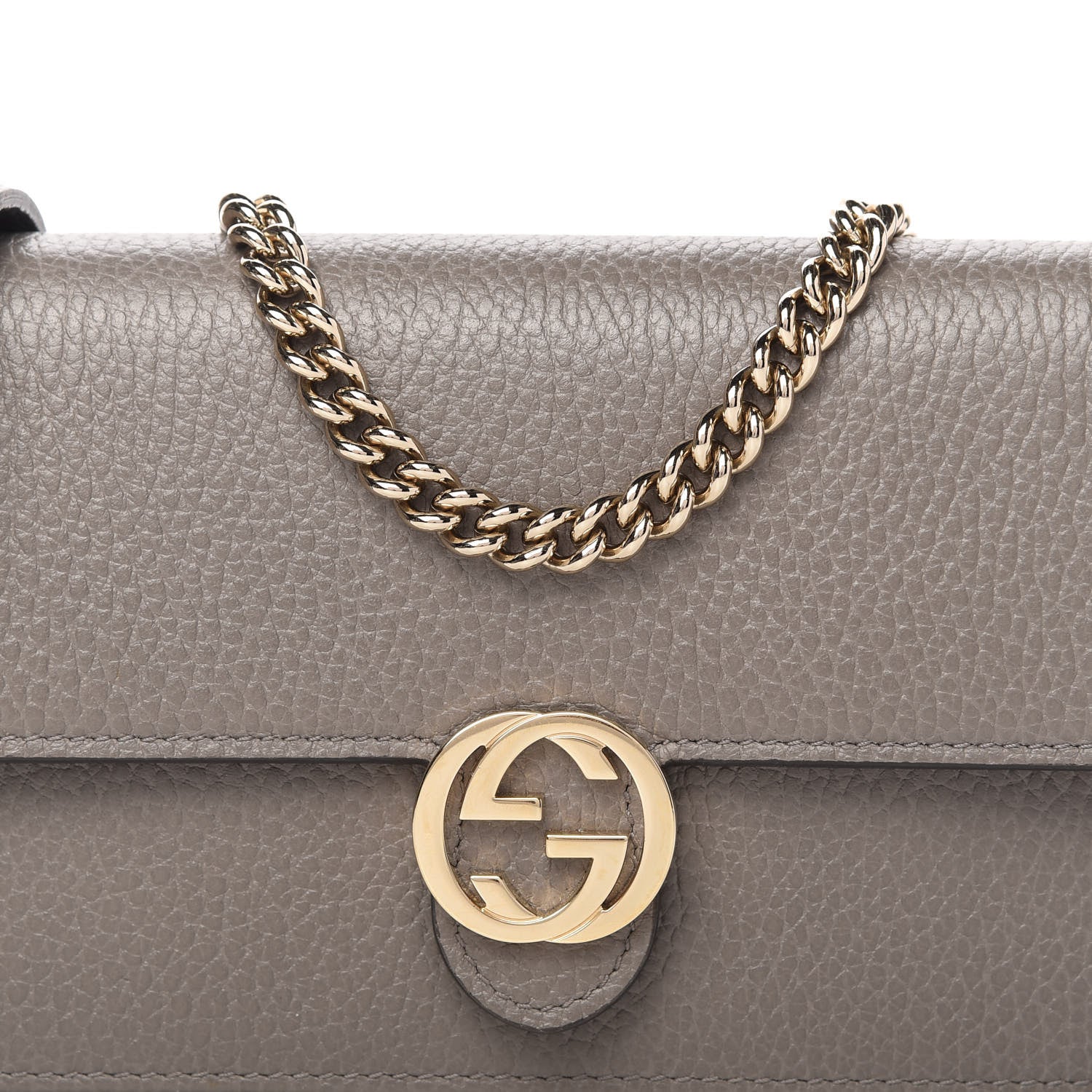 Gucci Dollar Calfskin Interlocking G Chain Wallet Loess 9 of 10