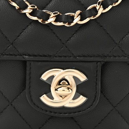 Chanel Lambskin Quilted CC In Love Heart Clutch With Chain Black 8 of 11