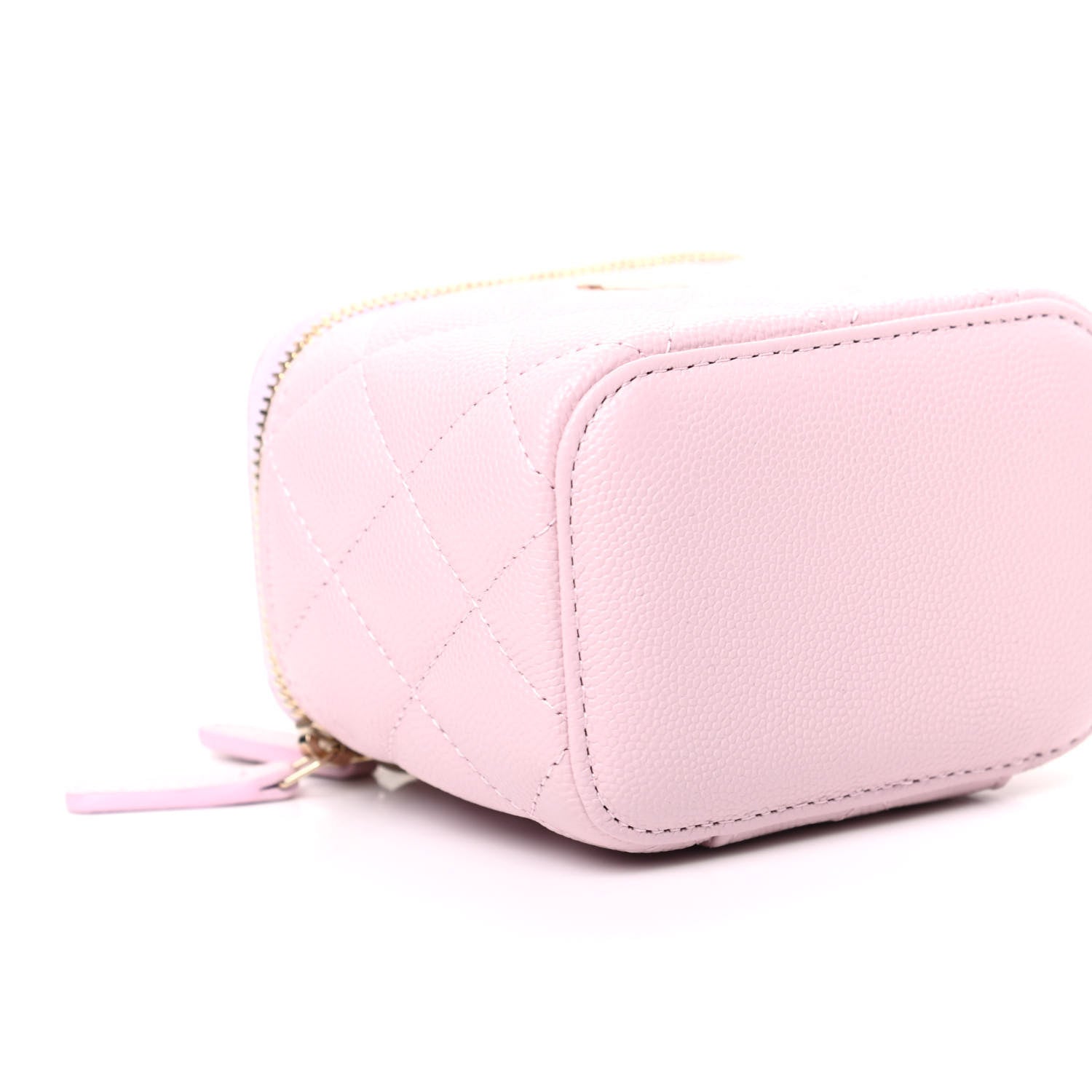 Chanel Caviar Quilted Mini Vanity Case With Chain Light Pink 8 of 10