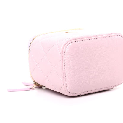 Chanel Caviar Quilted Mini Vanity Case With Chain Light Pink 8 of 10