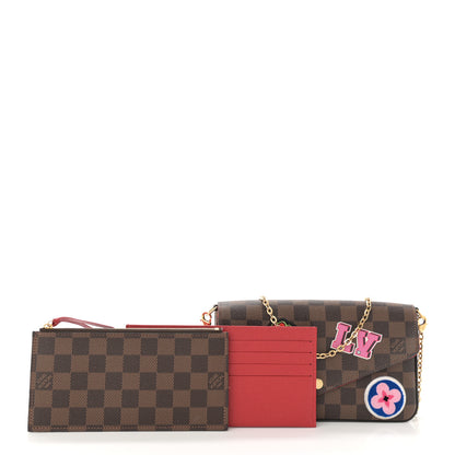 Louis Vuitton Damier Ebene My LV World Tour Pochette Felicie Chain Wallet Coquelicot 3 of 12