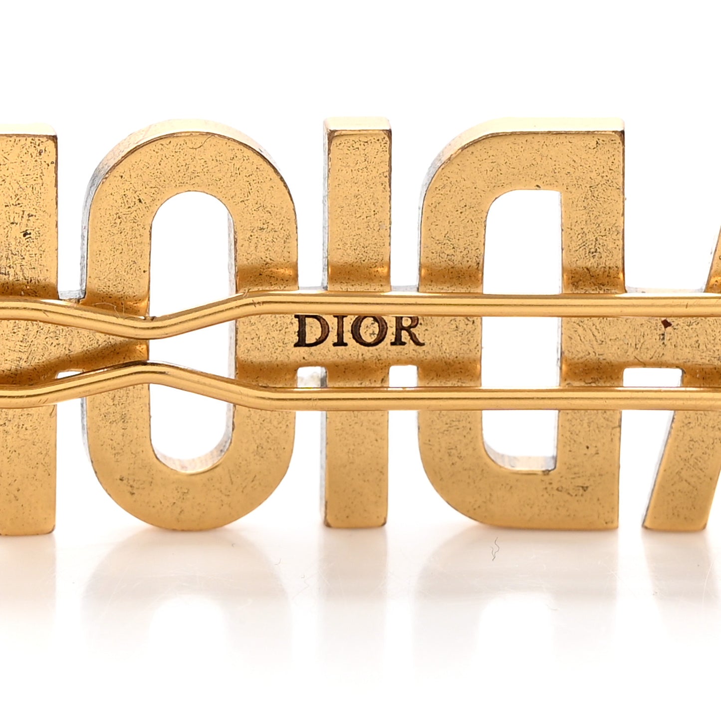 Crystal J'Adior Logo Barrette Gold