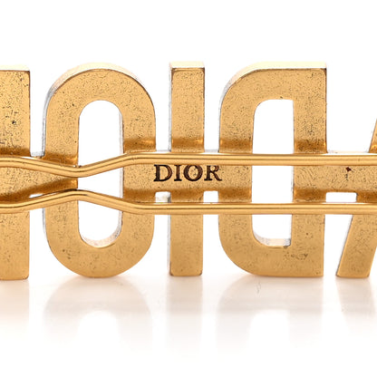 Christian Dior Crystal J'Adior Logo Barrette Gold 4 of 4