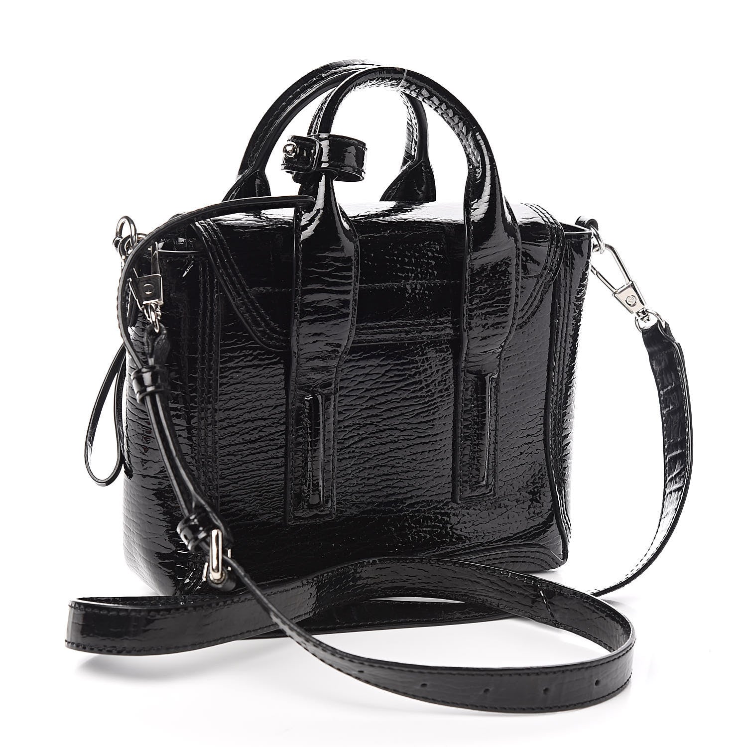 3.1 Phillip Lim 3.1 Textured Patent Mini Pashli Satchel Black 3 of 10