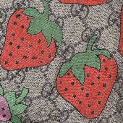 Gucci Modal Silk Monogram Strawberry Square Scarf 3 of 3
