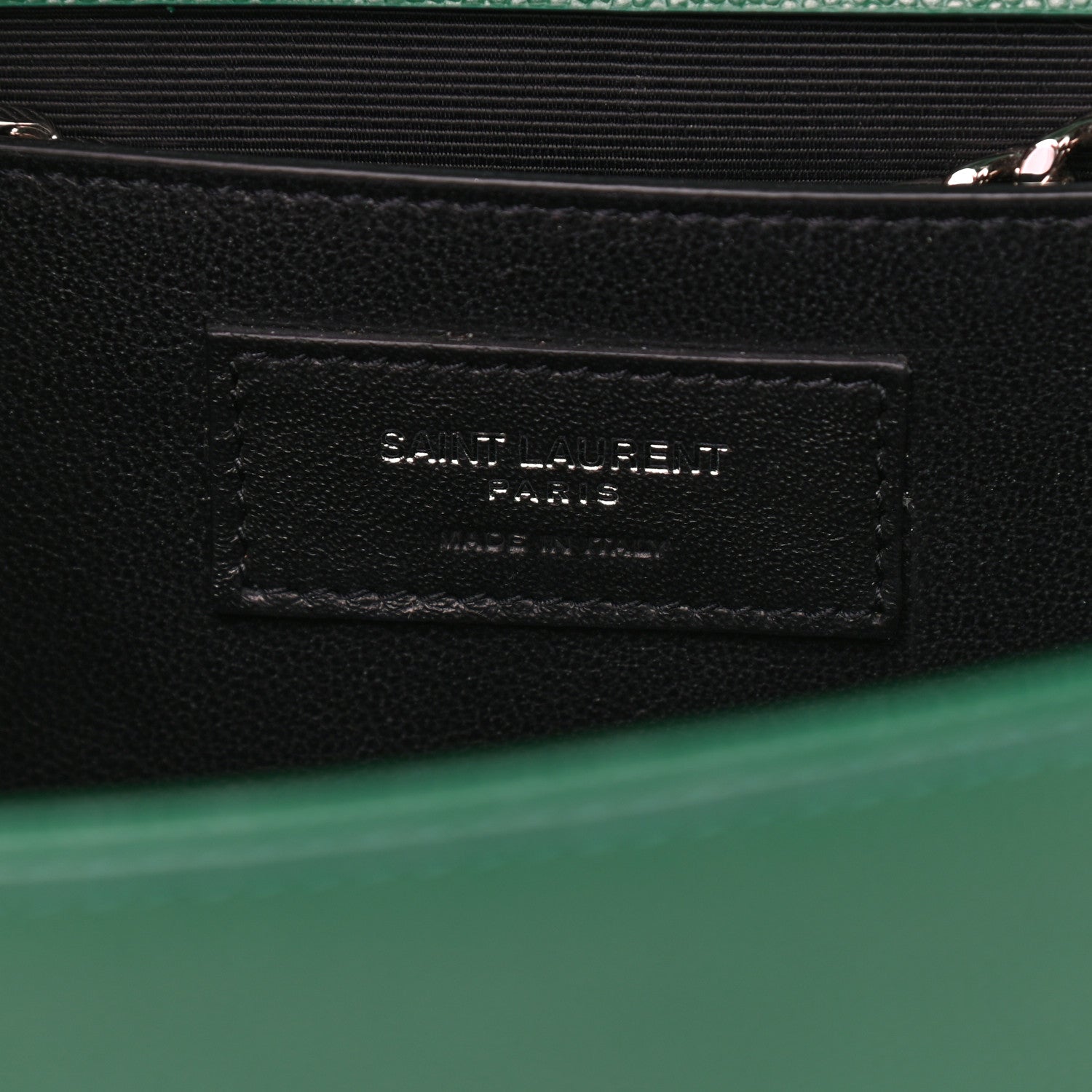 Saint Laurent Grain De Poudre Medium Classic Monogram Kate Satchel Green 6 of 10