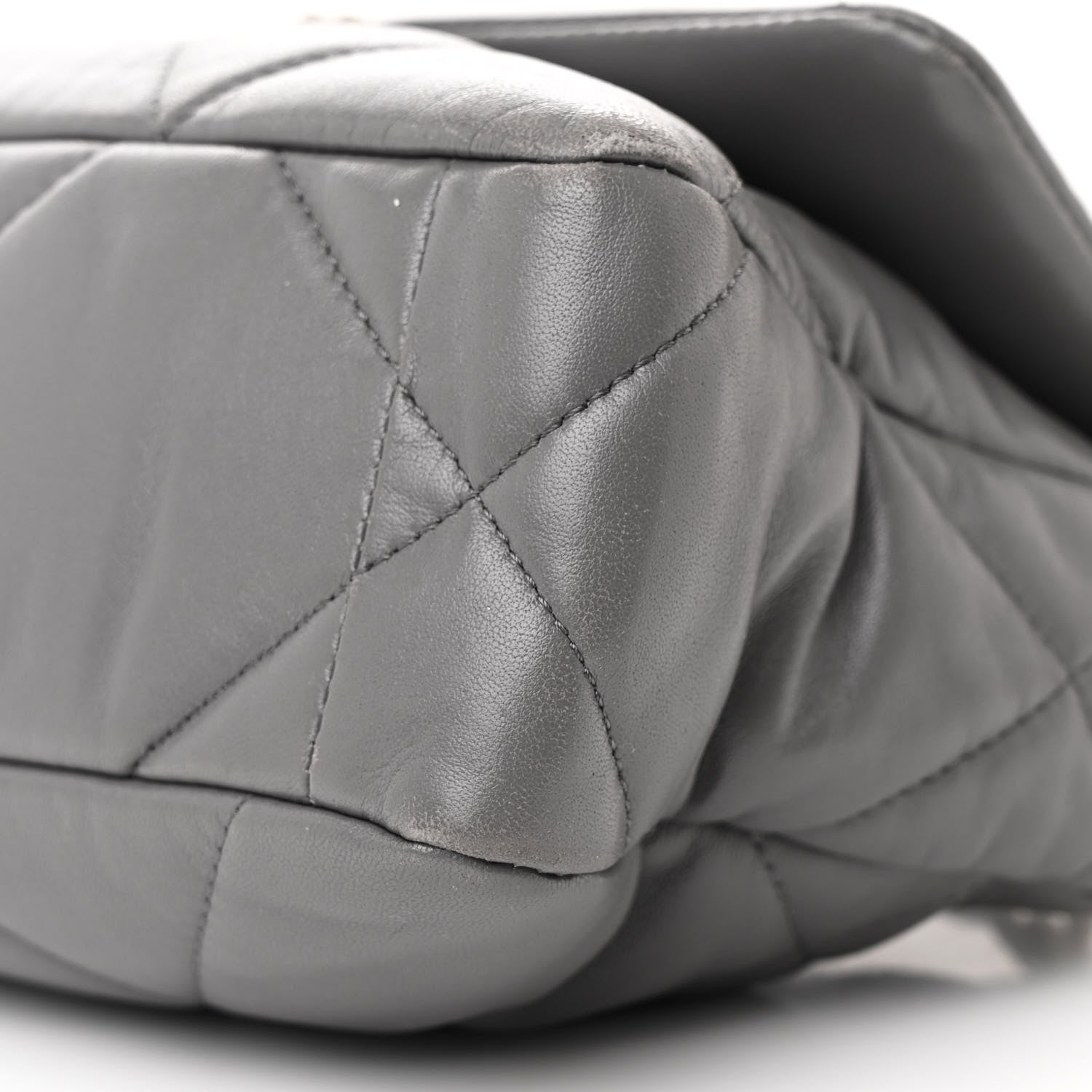 Chanel Lambskin Quilted Medium Chanel 19 Flap Dark Grey 10 of 11