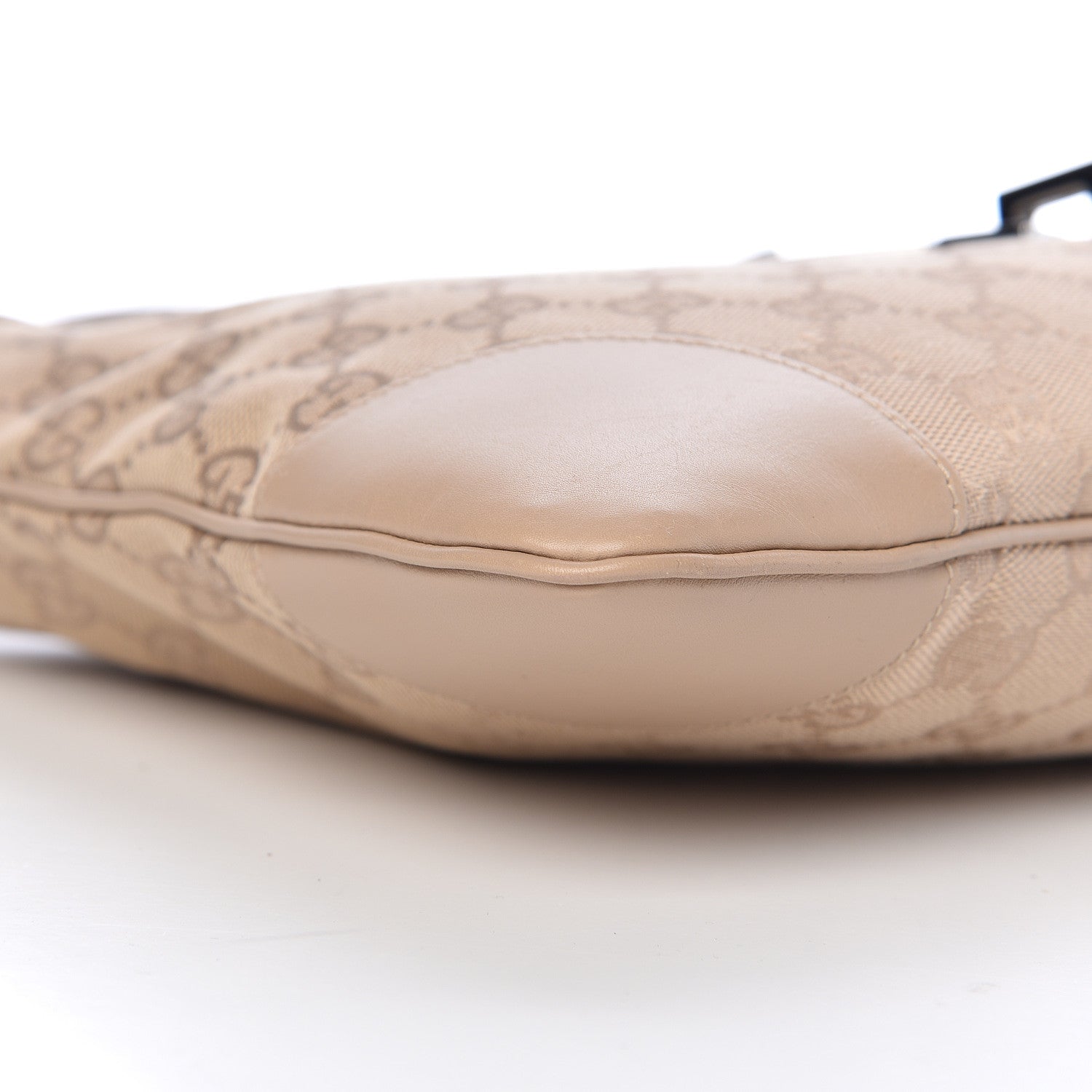 Gucci Monogram Small Jackie O Hobo Beige 9 of 10