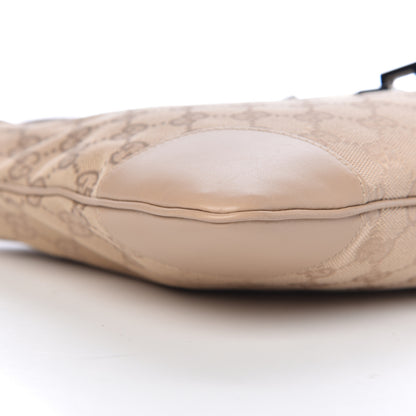 Gucci Monogram Small Jackie O Hobo Beige 9 of 10