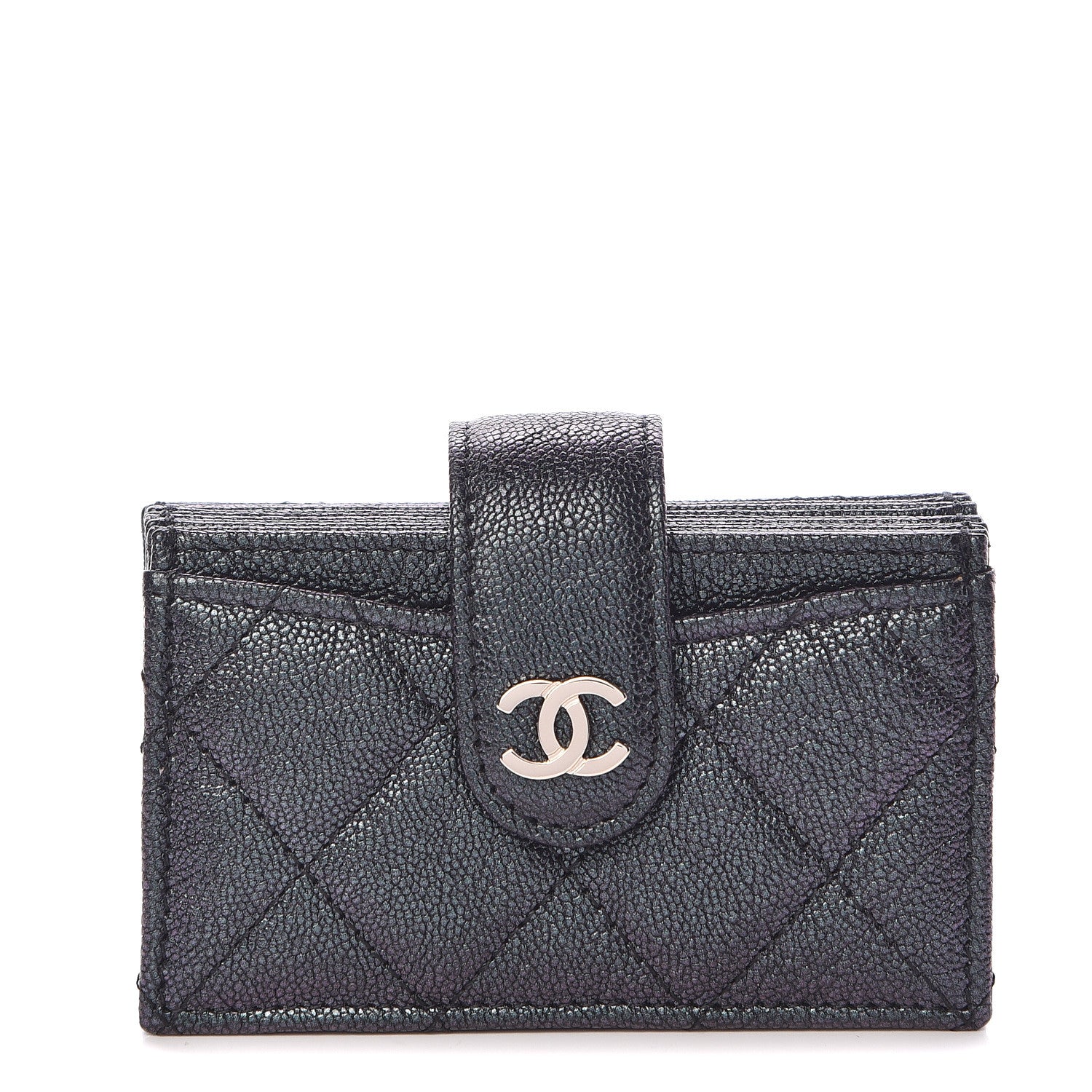 Chanel Iridescent Caviar Quilted Gusseted Card Holder Black 1 of 9
