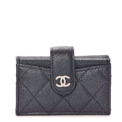 Chanel Iridescent Caviar Quilted Gusseted Card Holder Black 1 of 9