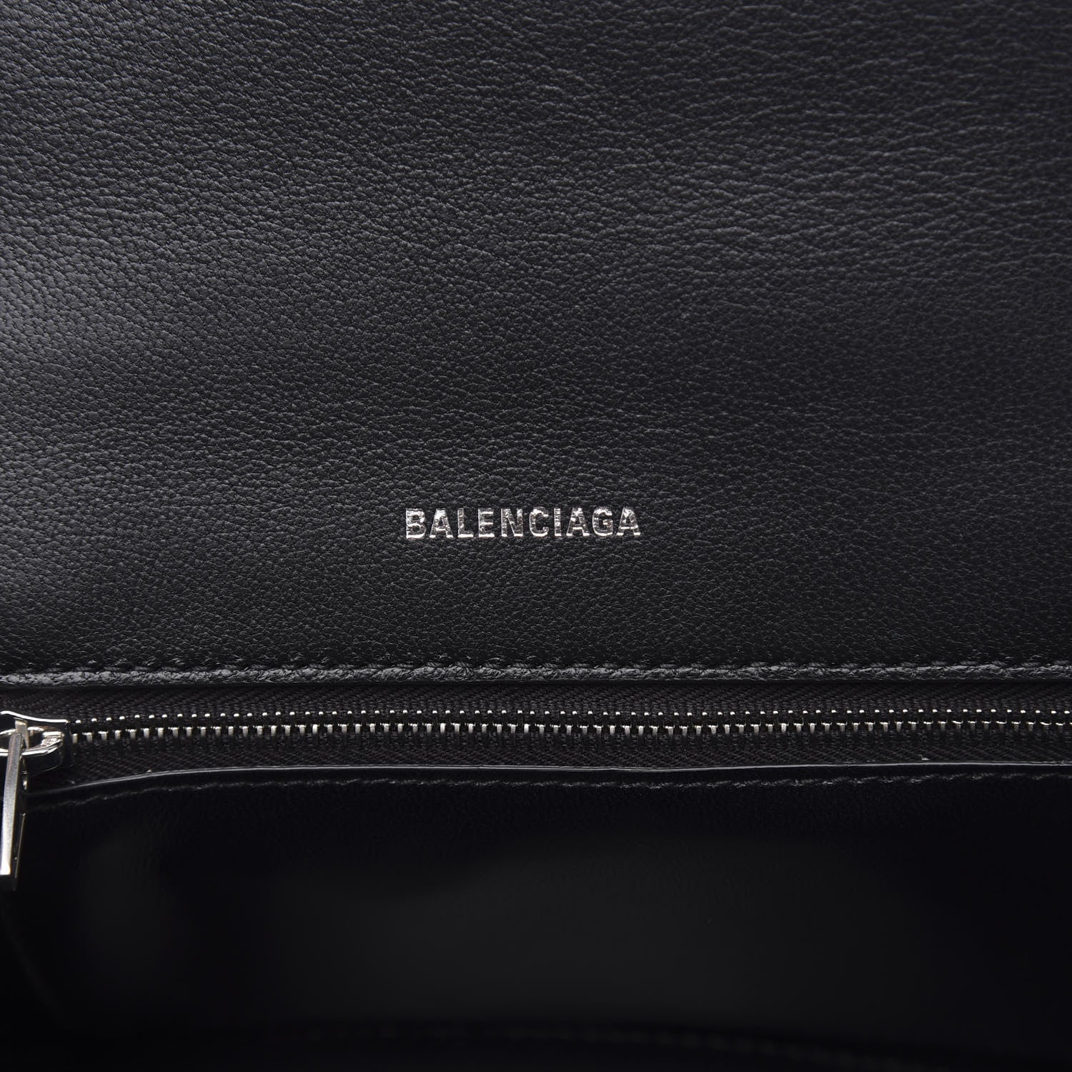 Balenciaga Grained Calfskin Small Hourglass Top Handle Bag Black 6 of 8