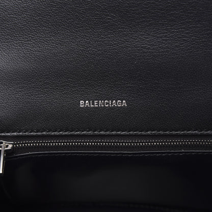 Balenciaga Grained Calfskin Small Hourglass Top Handle Bag Black 6 of 8
