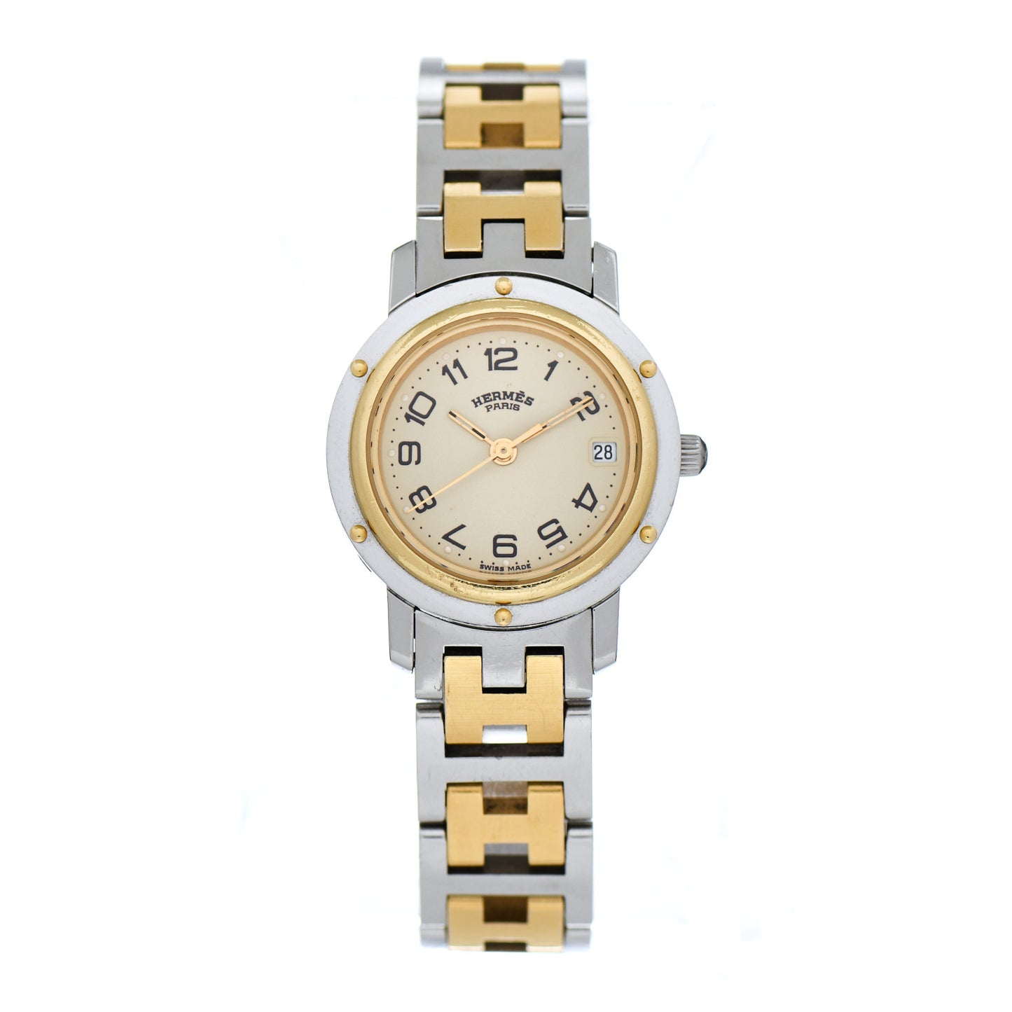 Stainless Steel 24mm Clipper Quartz Watch Gold
