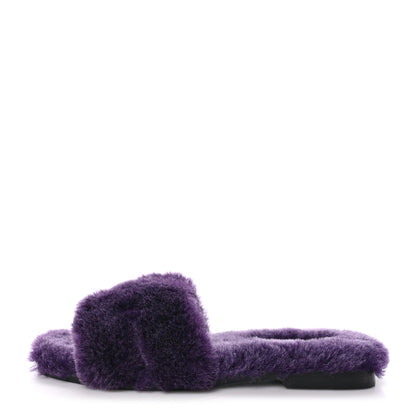 Hermes Woolskin Oran Sandals 36 Violet Fonce 1 of 8