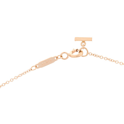 Tiffany 18K Rose Gold Diamond Mini T Smile Pendant Necklace 4 of 5
