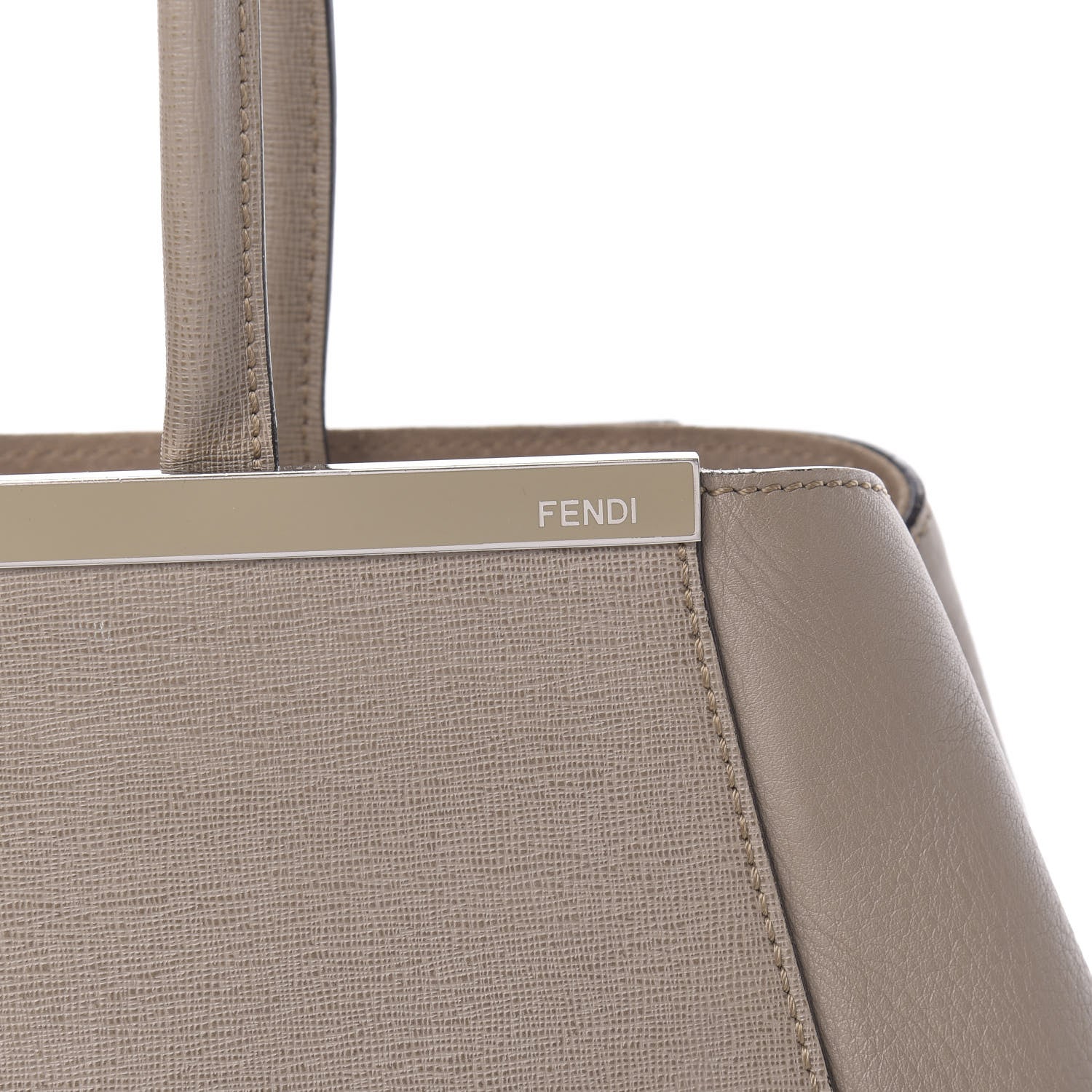 Fendi Vitello Elite Large 2Jours Tote Tortora 11 of 11