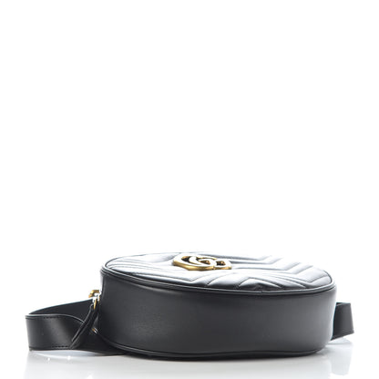 Gucci Calfskin Matelasse GG Marmont Belt Bag 75 30 Black 4 of 11