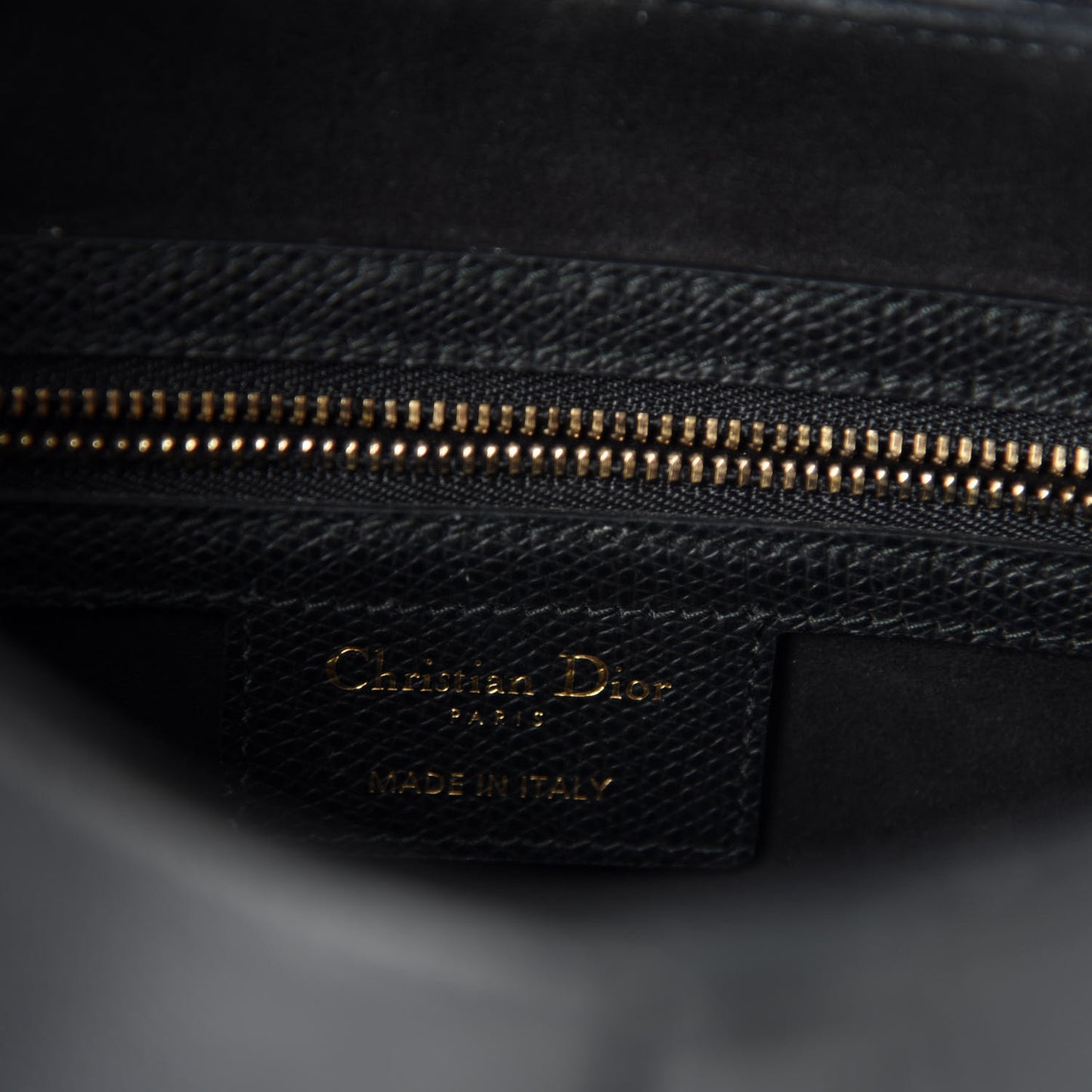 Grained Calfskin Saddle Bag Black