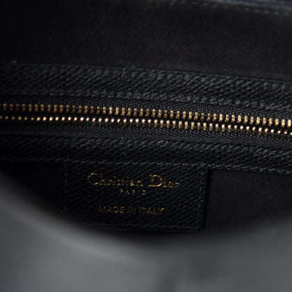 Christian Dior Grained Calfskin Saddle Bag Black 8 of 10