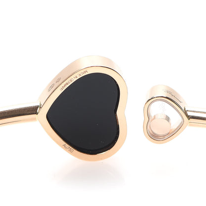 Chopard 18K Rose Gold Diamond Opal Happy Hearts Bangle Bracelet 4 of 8