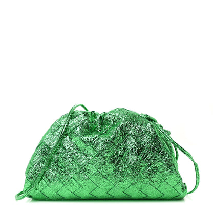 Bottega Veneta Metallic Nappa Intrecciato The Mini Pouch Parakeet 1 of 10
